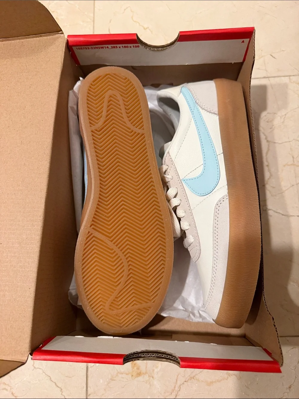 Nike Women’s Sneakers White Light Blue Gum Sole